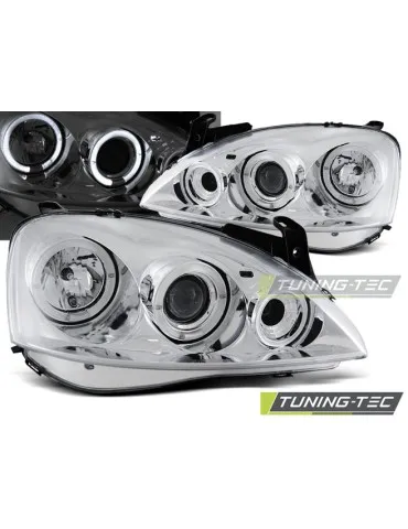 Phares chromés pour OPEL CORSA C 11.00 09.06