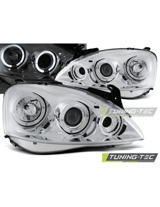 Phares chromés pour Opel Corsa C (2000 - 2006)