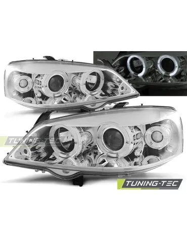 Phares chromés pour OPEL ASTRA G 09.97-02.04