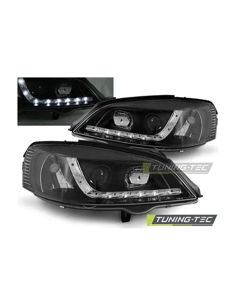 Phares à LED noirs pour OPEL ASTRA G 09.97-02.04