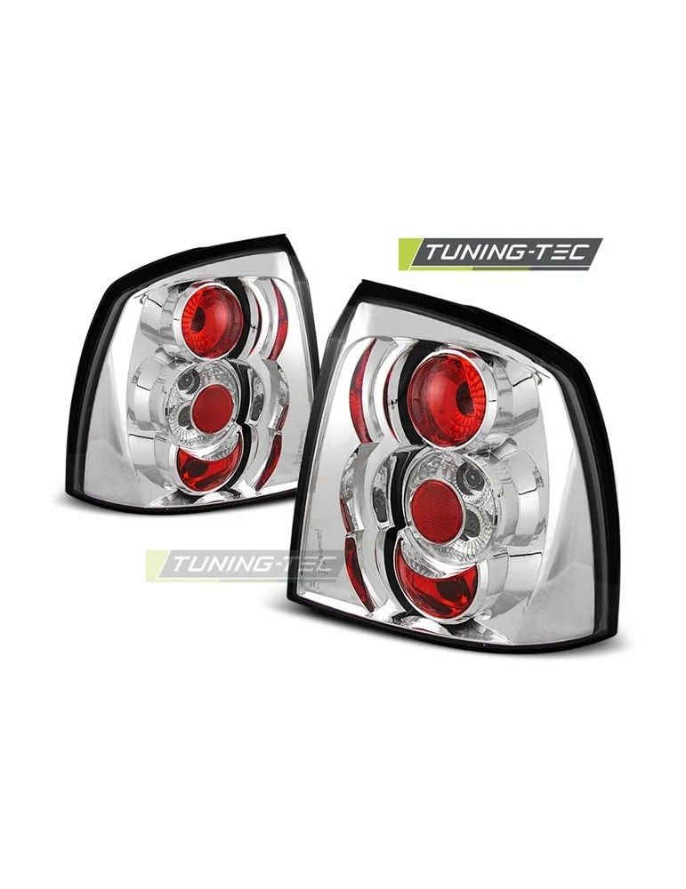 Bloc optique chromé pour OPEL ASTRA G 09.97-02.04 3 portes/5 portes
