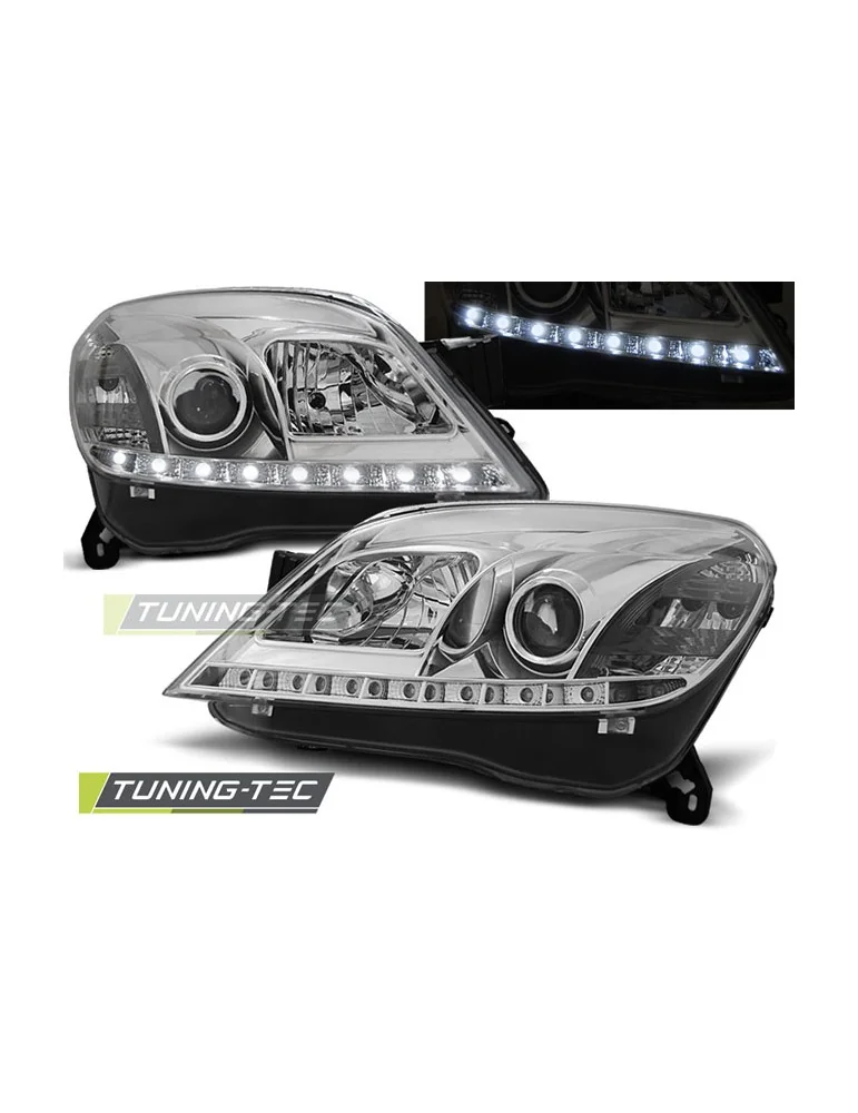 Phares à LED chromés pour OPEL ASTRA H 03.04-09 3.5 portes