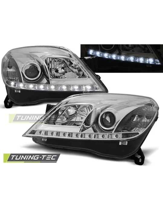 Phares à LED chromés pour Opel Astra H 3.5 portes (2004 - 2009)