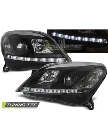 Phares à LED noirs pour OPEL ASTRA H 03.04-09