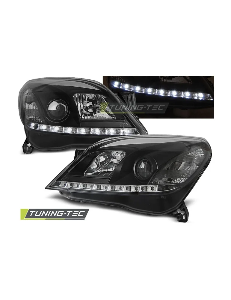 Phares à LED noirs pour OPEL ASTRA H 03.04-09