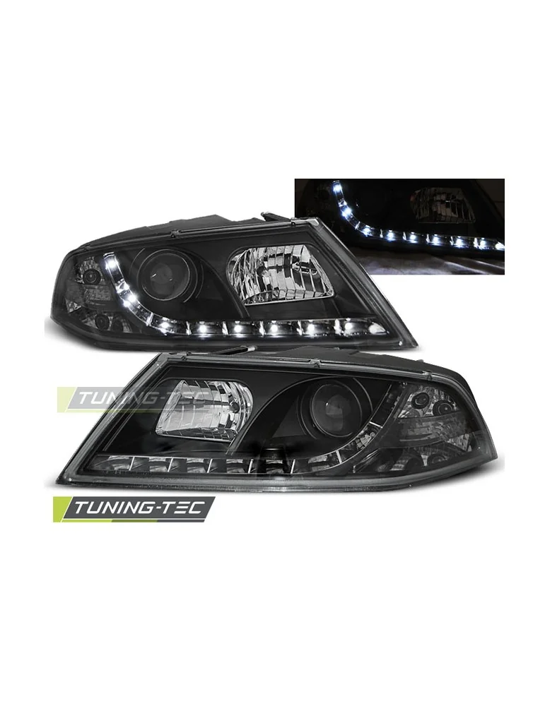 Phares à LED noirs pour SKODA OCTAVIA 2 03.04- 08