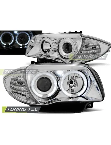 Phares chromés pour BMW 1 E87/E81/82/88 04-11
