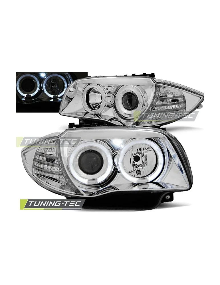 Phares chromés pour BMW 1 E87/E81/82/88 04-11