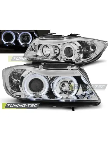Phares chromés pour BMW E90/E91 03.05-08.08