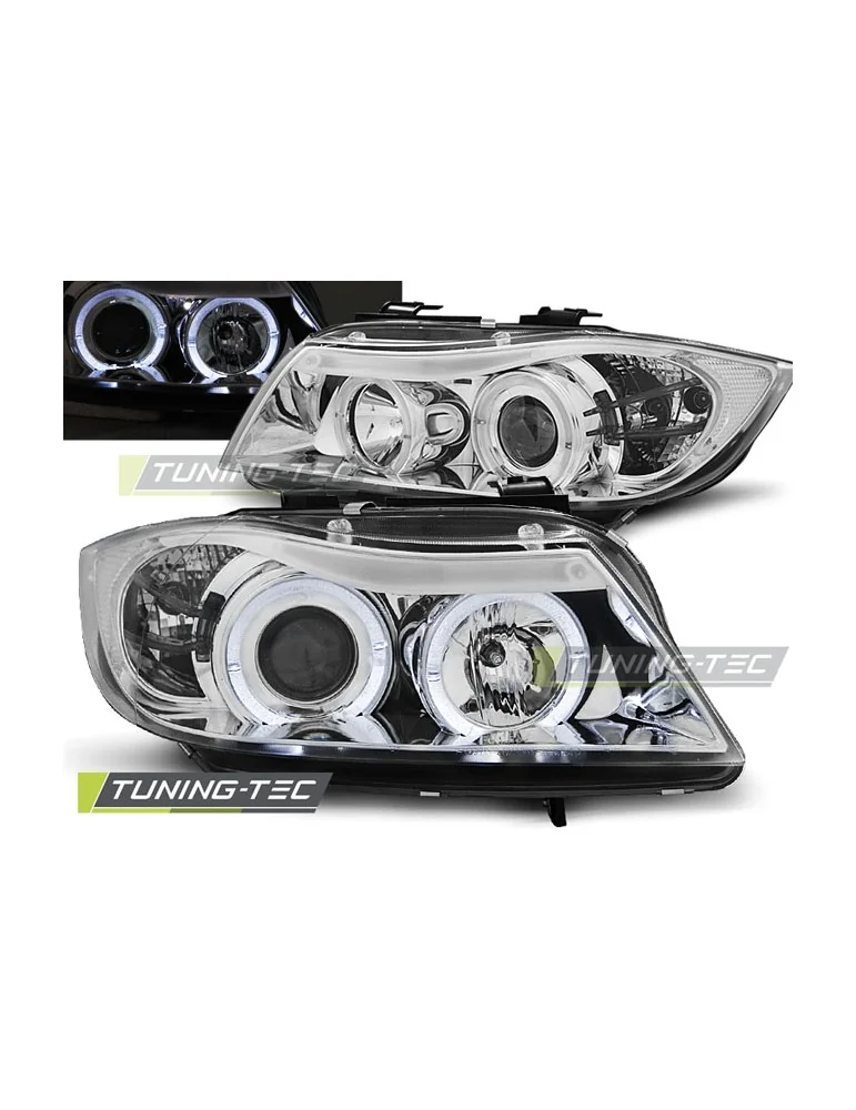 Phares chromés pour BMW E90/E91 03.05-08.08