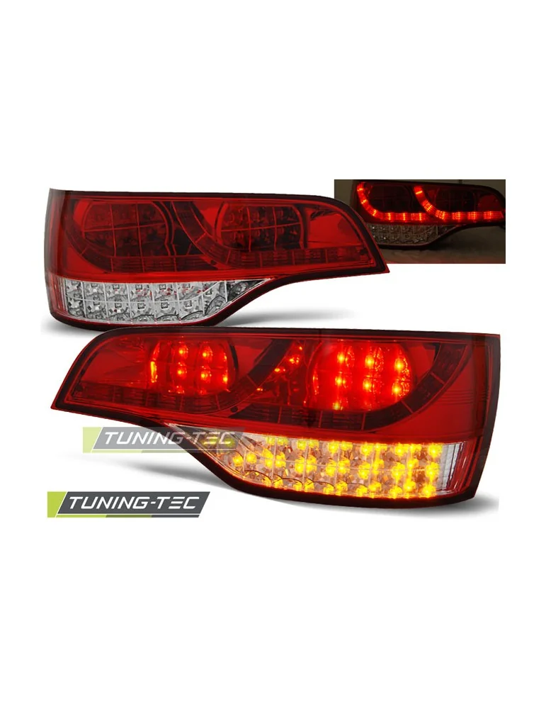 Feux arrière à LED rouges blancs pour AUDI Q7 06-09