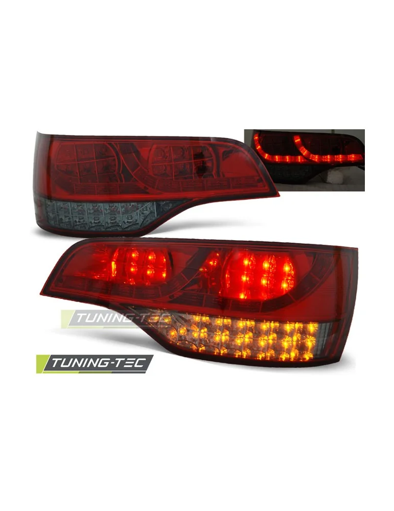 Feux arrière à LED fumés rouges pour AUDI Q7 06-09
