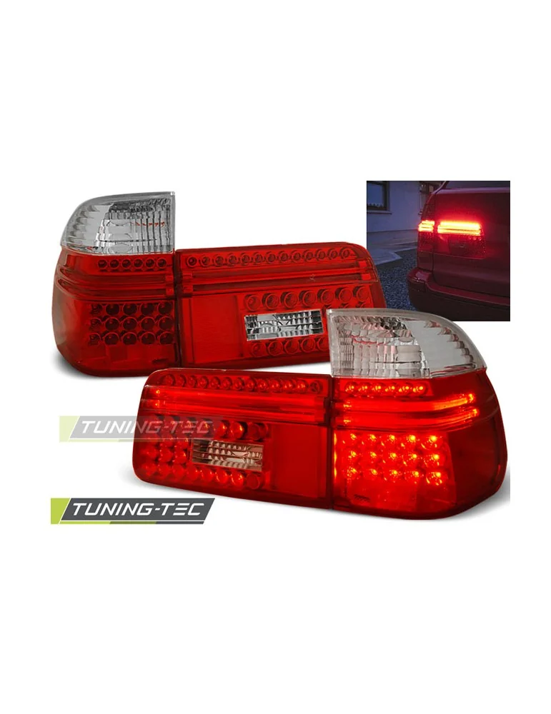 Feux arrière à LED rouges blancs pour BMW E39 97-08.00 Break
