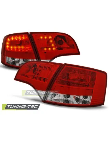 Feux arrière à LED rouges blancs pour AUDI A4 B7 11.04-03.08 Avant