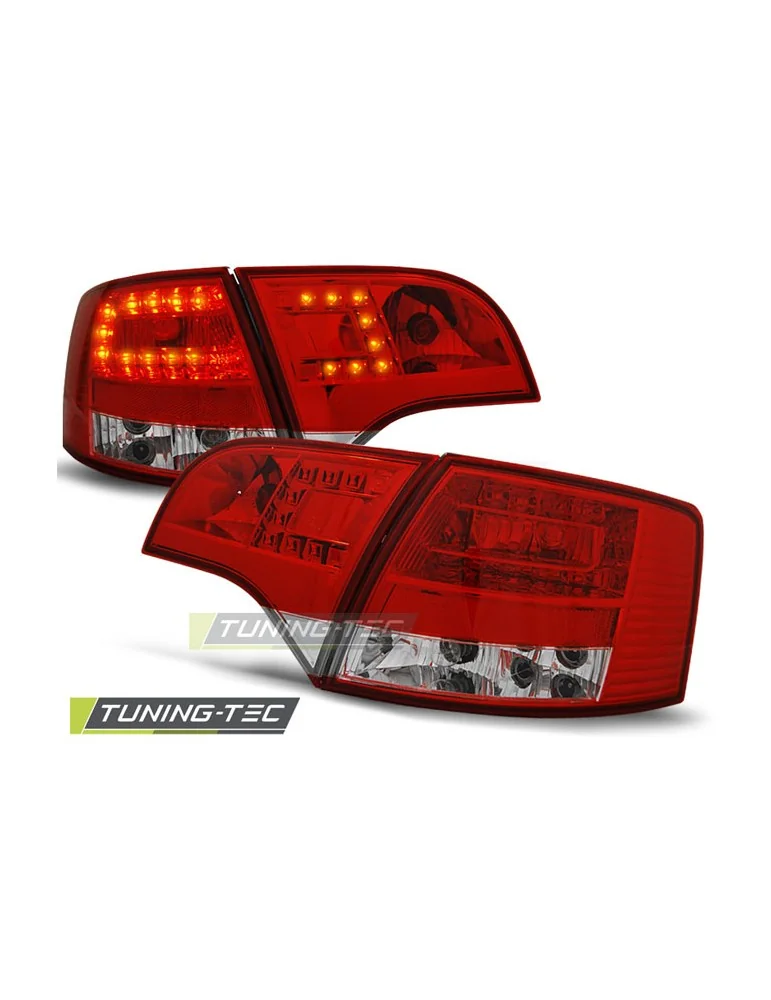 Feux arrière à LED rouges blancs pour AUDI A4 B7 11.04-03.08 Avant