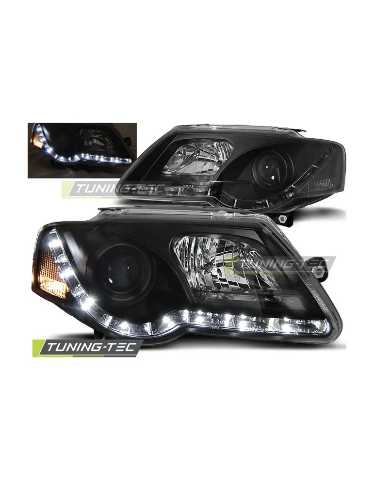 Phares à LED noirs pour VW PASSAT B6 3C 03.05-10