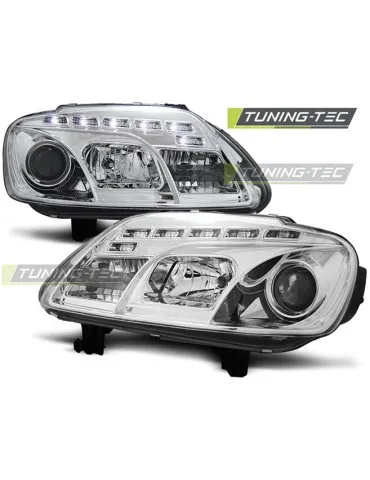 Phares à LED chromés pour VW TOURAN 02.03-10.06 CADDY