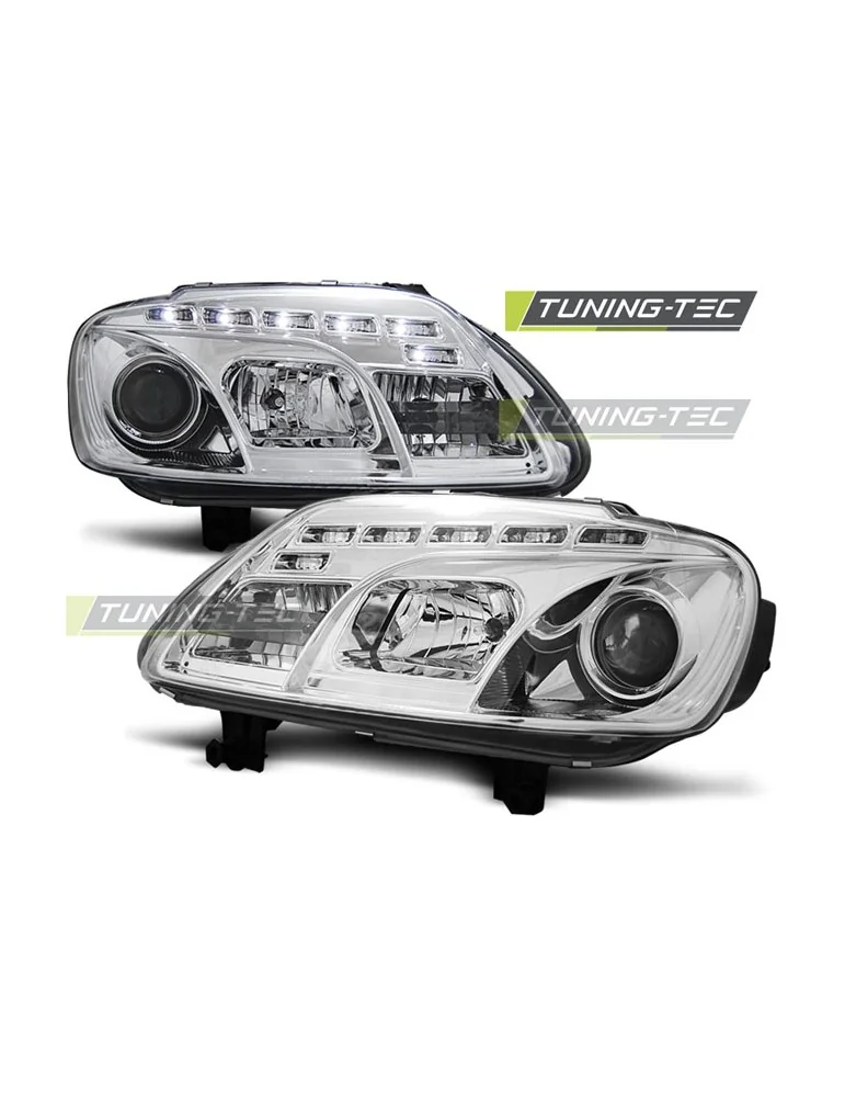 Phares à LED chromés pour VW TOURAN 02.03-10.06 CADDY