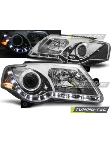 Phares à LED chromés pour VW PASSAT B6 3C 03.05-10