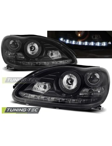 Phares à LED noirs pour MERCEDES W220 S-KLASA 09.98-05.05