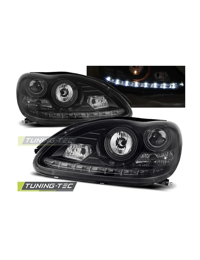 Phares à LED noirs pour MERCEDES W220 S-KLASA 09.98-05.05