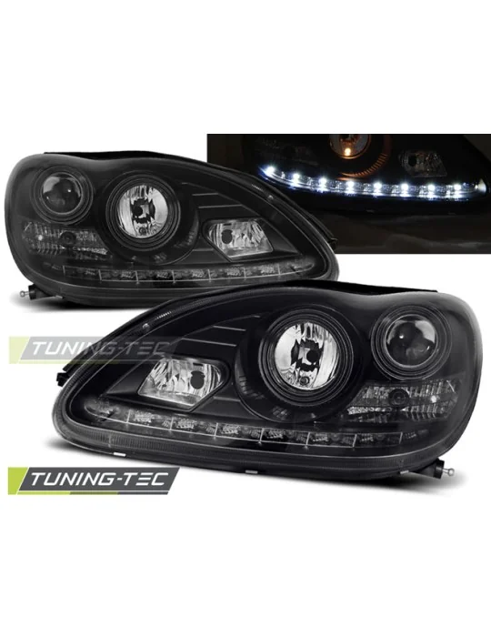 Phares à LED noirs pour Mercedes W220 Classe S (1998 - 2005)