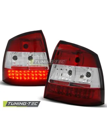 Feux arrière à LED rouges blancs pour OPEL ASTRA G 09.97-02.04