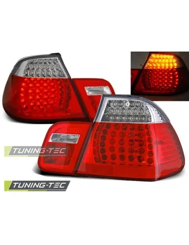 Feux arrière à LED rouges blancs pour BMW E46 05.98-08.01 Berline