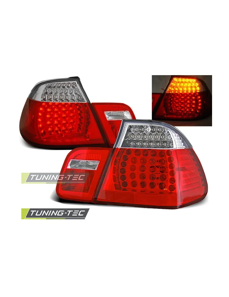 Feux arrière à LED rouges blancs pour BMW E46 05.98-08.01 Berline