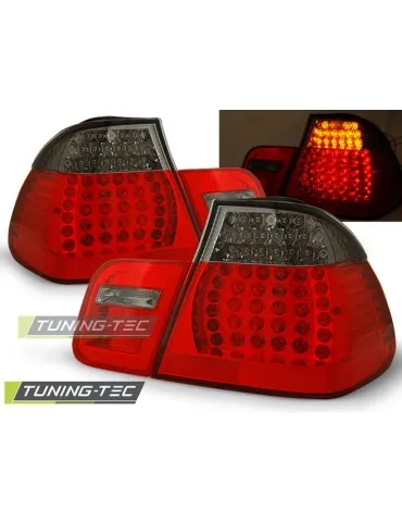 Feux arrière à LED fumés rouges pour BMW E46 05.98-08.01 Berline