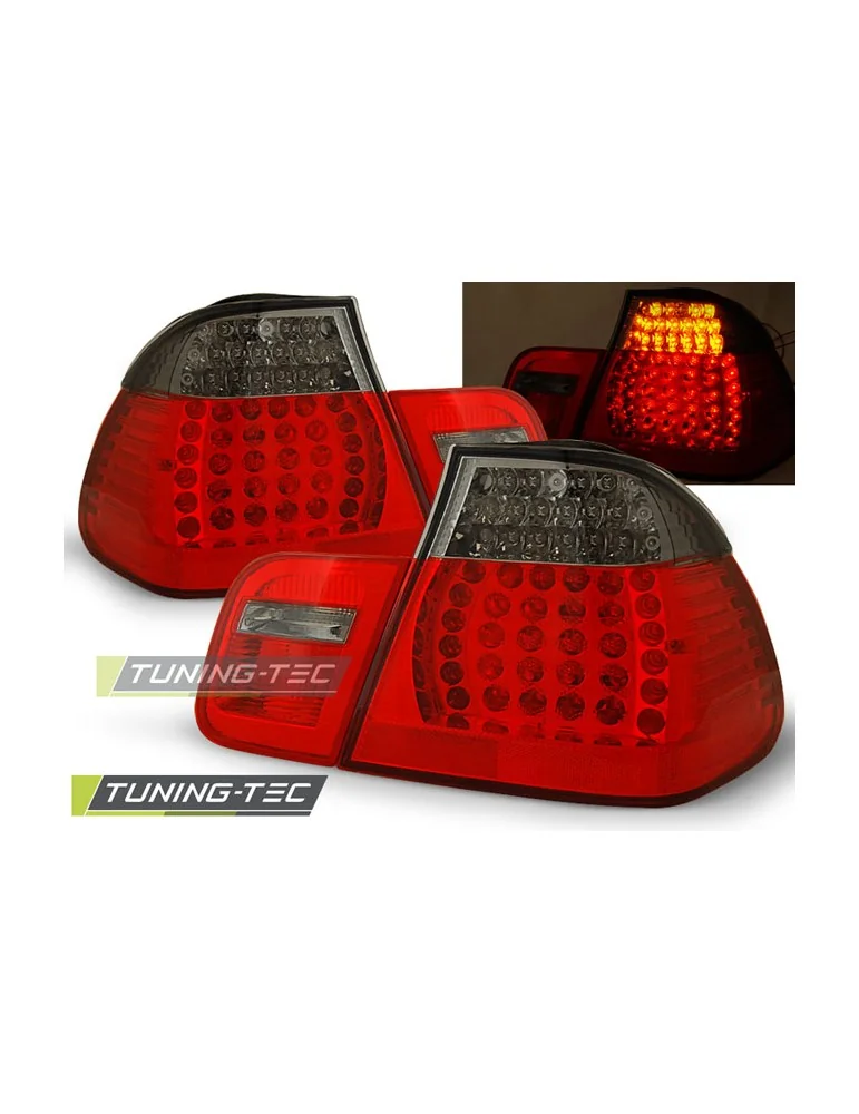 Feux arrière à LED fumés rouges pour BMW E46 05.98-08.01 Berline