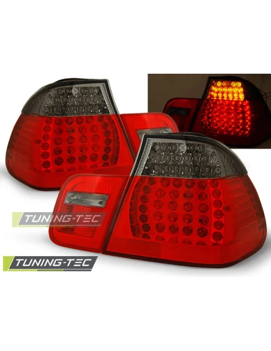 Feux arrière à LED fumés rouges pour BMW E46 Berline (1998 - 2001)