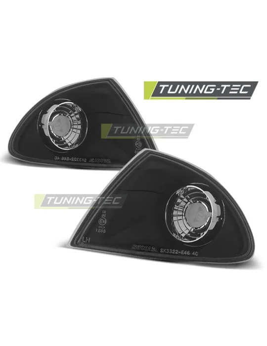 Clignotants avant noirs pour BMW E46 (1998 - 2001)