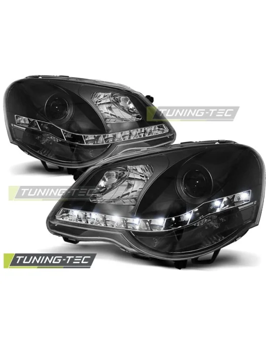 Phares à LED noirs pour VW Polo 9N3 (2005 - 2009)