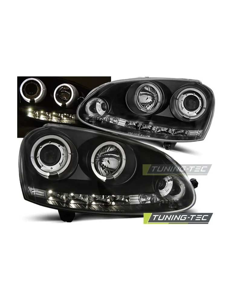 Phares noirs pour VW GOLF 5 10.03-09
