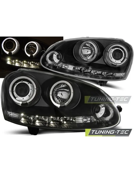 Phares noirs pour VW Golf 5 (2003 - 2009)