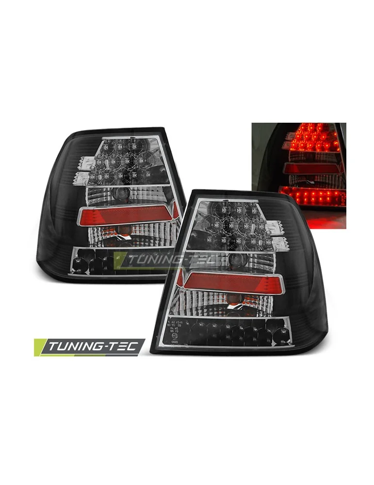 Feux arrière à LED noirs pour VW BORA 09.98-07.05