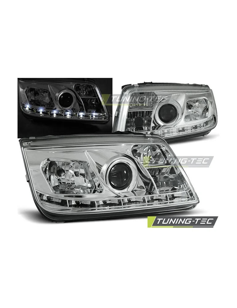 Phares à LED chromés pour VW BORA 09.98-05.05