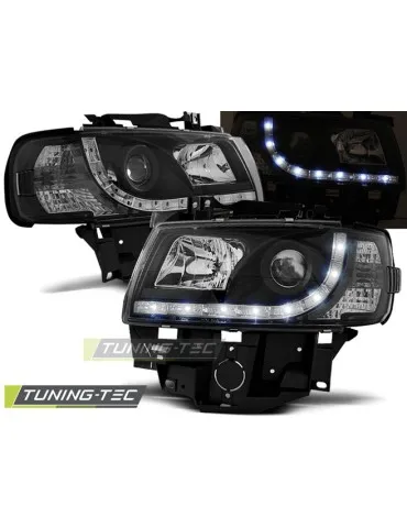 Phares à LED noirs pour VW T4 08.96-03.03 BUS