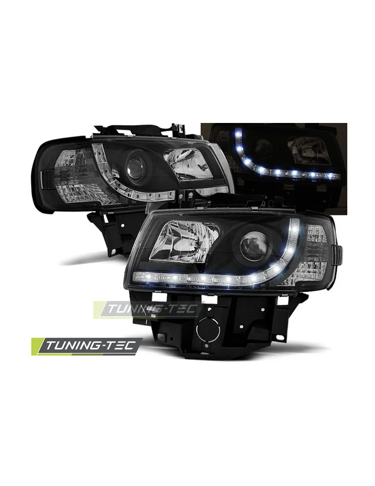 Phares à LED noirs pour VW T4 08.96-03.03 BUS