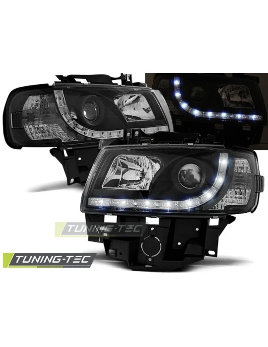 Phares à LED noirs pour VW T4 BUS (1996 - 2003)