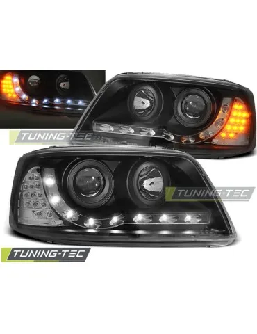 Phares à LED noirs pour VW T5 04.03-08.09