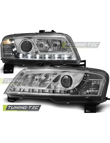 Phares à LED chromés pour FIAT STILO 3 portes 10.01-08
