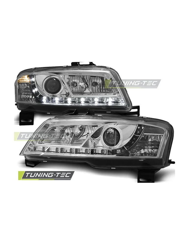 Phares à LED chromés pour FIAT STILO 3 portes 10.01-08