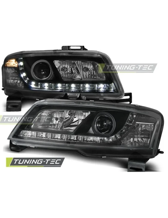 Phares à LED noirs pour Fiat Stilo 3 portes (2001 - 2008)