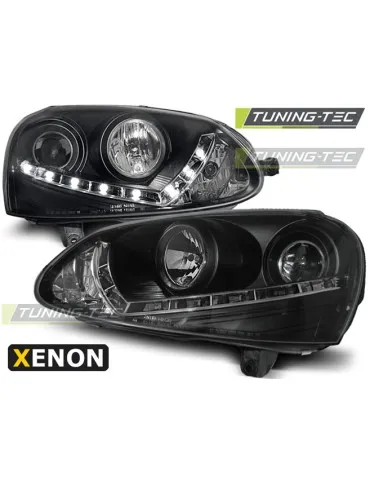 Phares au xénon noirs pour VW GOLF 5 03-08