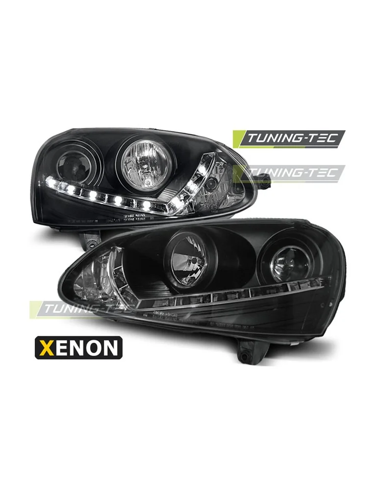 Phares au xénon noirs pour VW GOLF 5 03-08