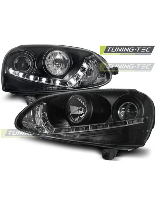Phares à LED noirs pour VW Golf 5 (2003 - 2008)
