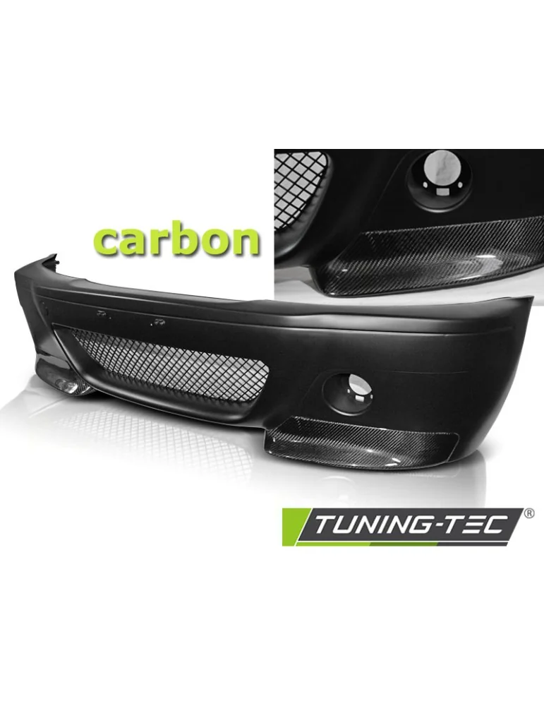 Pare-chocs avant aspect carbone pour BMW E46 Coupé 99-05
