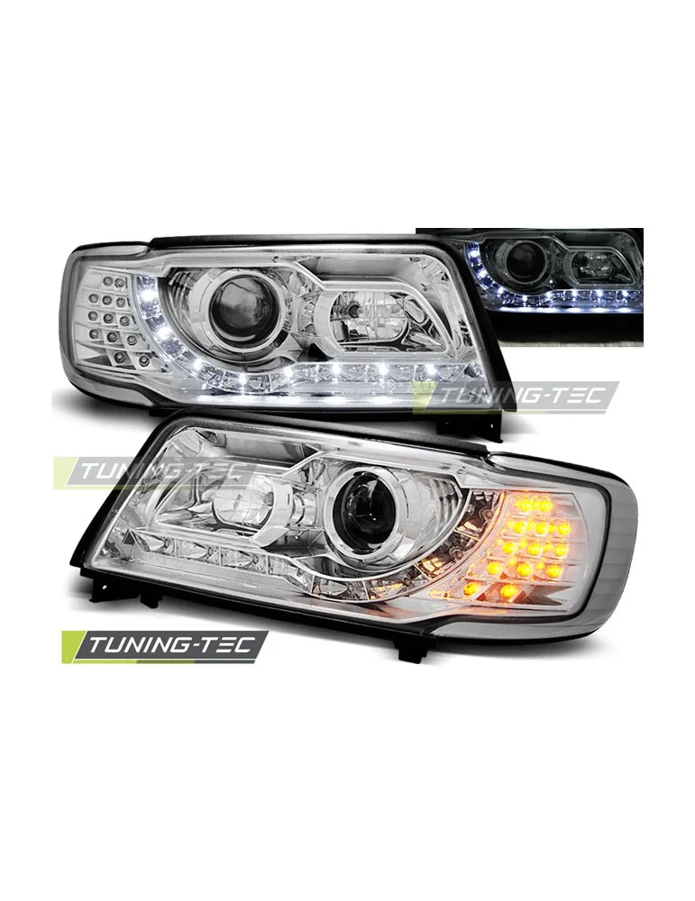 Phares à LED chromés pour AUDI 100 C4 12.90-06.94